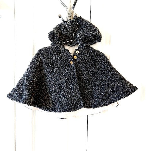 Grey Toddler Cape Winter Coat Carters 18m Cottage Cottagecore‎ - Picture 1 of 9